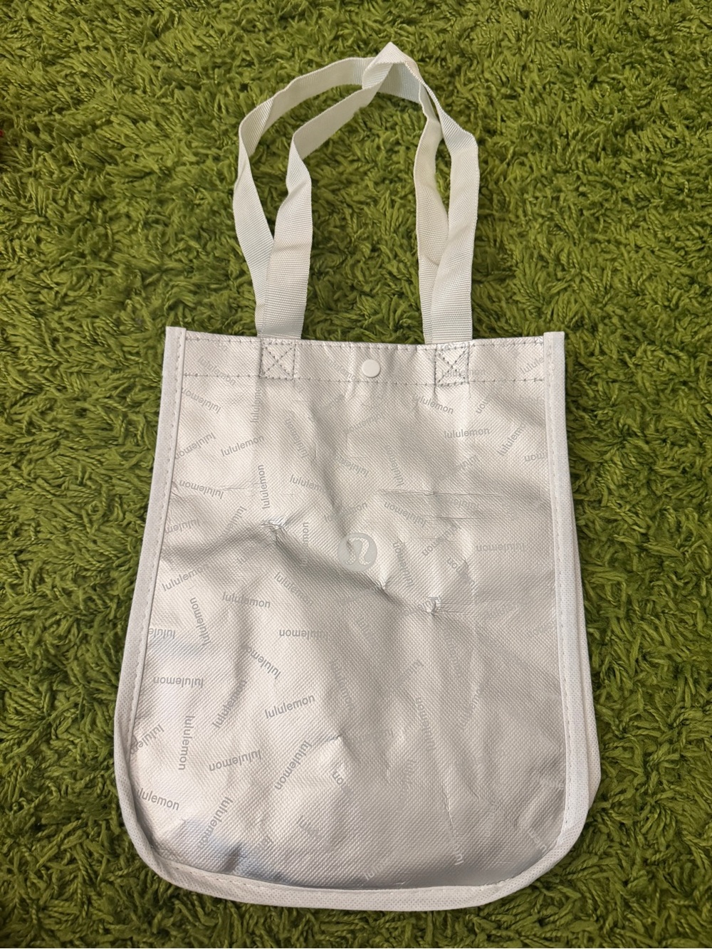 lululemon athletica Silver/White Logo Tote